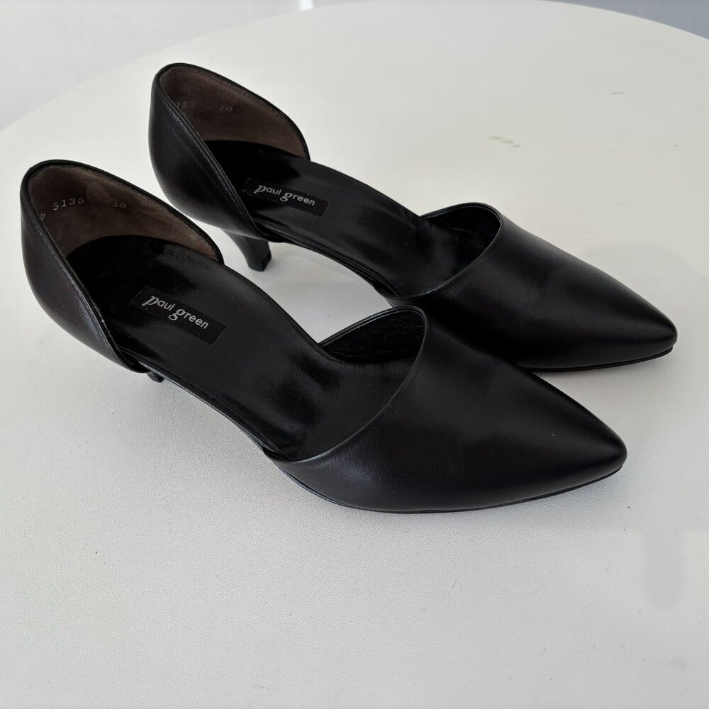Paul Green Julia D'Orsay Low Kitten Heel Pointed Toe Pumps UK4.5/US 7